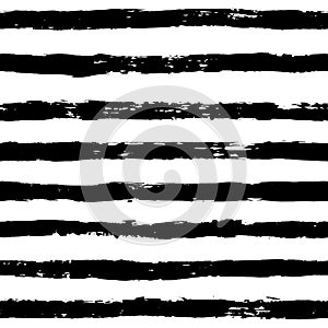 Ink Abstract Stripe Seamless Pattern. Background with artistic strokes in black and white sketchy style. Design element