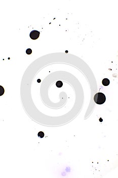Ink black circles abstract background