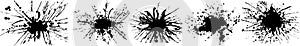 ink blobs and splashes grunge big set vector image