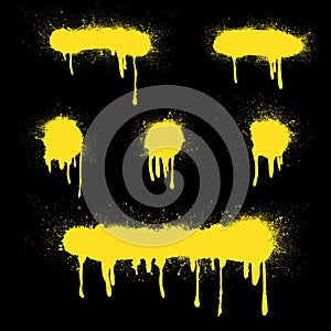 Ink blots yellow stains set