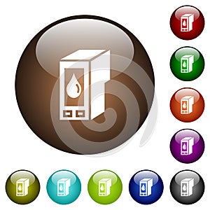 Ink cartridge color glass buttons