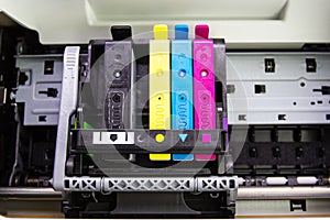 An ink cartridge or inkjet cartridge is a component of an inkjet printer that contains the ink