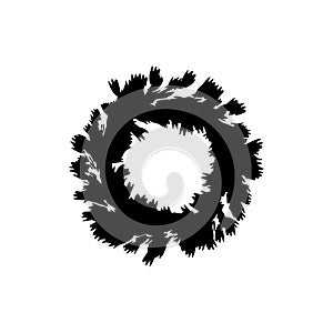 Ink circle grunge vector ready to use