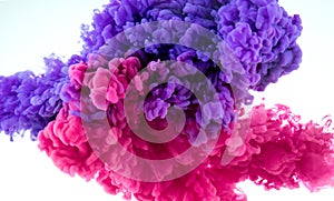 Ink color splash in water - mix background