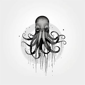 Ink Dripping Octopus Illustration With Ominous Vibe