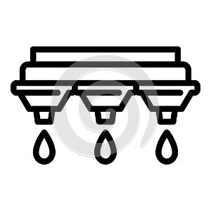 Ink drop printing icon, outline style