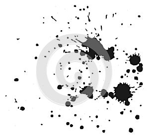 Ink drop splatter. Artistic grunge texture stains