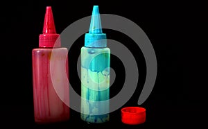 Ink jet color bottles