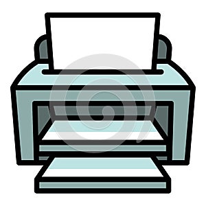 Ink jet printer icon, outline style