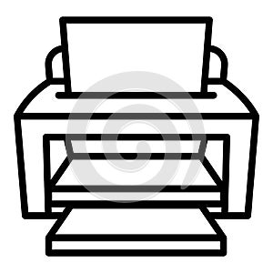 Ink jet printer icon, outline style