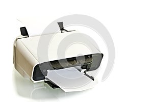 Ink jet printer with paper in