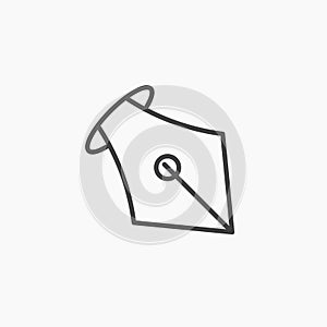 Ink pen icon vector