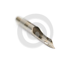 Ink pen metal nib isolated