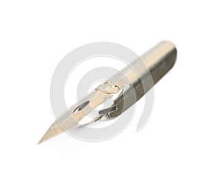 Ink pen metal nib isolated