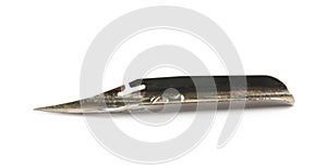 Ink pen metal nib isolated