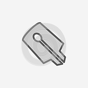 ink pen pen field outline icon. Element of 2 color simple icon. Thin line icon for website design and development, app development