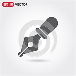 ink pen single vector icon