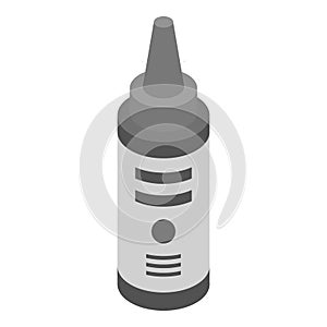 Ink printer bottle icon, isometric style