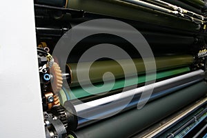 Ink rollers on offset Printing Machine