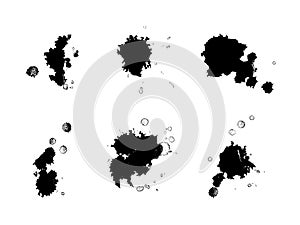 Ink splash set vector