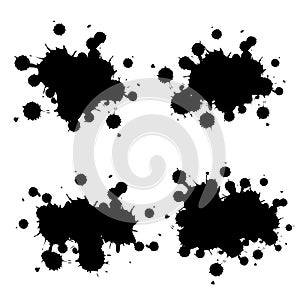 Ink splashes sillouette photo