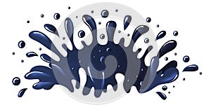 Ink splashes. Vector illustration on white