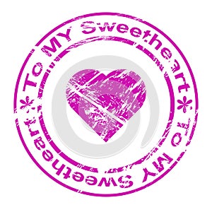 Ink stamp: to ny sweetheart