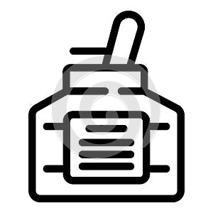 Ink storage icon outline vector. Drawing scripts utensil