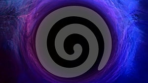 Ink swirl big bang universe origin blue fog circle