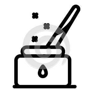 Ink tool icon, outline style
