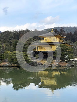 Inkaku-ji, the Golden Pavilion,  temple in Kyoto, Japn