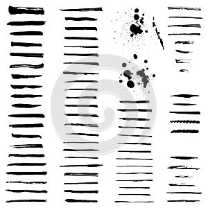 Inkblots, brushes & spots in vector.