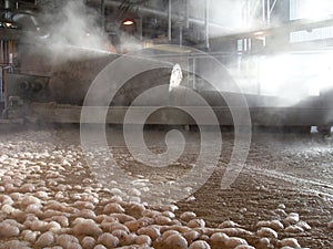 Inking tanks in the factory