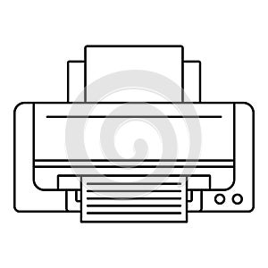 Inkjet printer icon, outline style