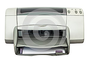 Inkjet printer isolated on white background