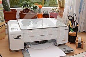 Inkjet printer in an office