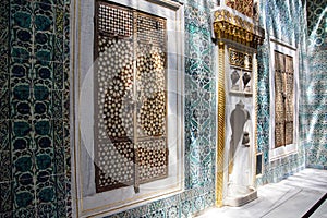 Inlaid doors and mosaic tiles