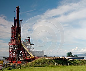 Inland Oil Drill Rig,Sutherland,Scotland,UK. photo