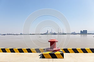 Inland pier and yangtze river landscape