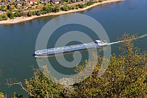 Inland river ship on the Rhine