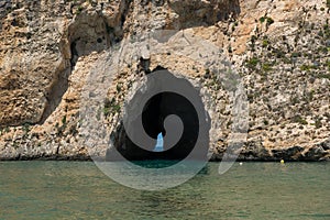 Inland Sea at Dwejra bay. Gozo, Malta