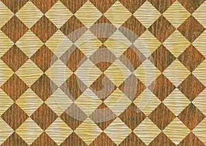 Inlay wood diamond shape pattern texture