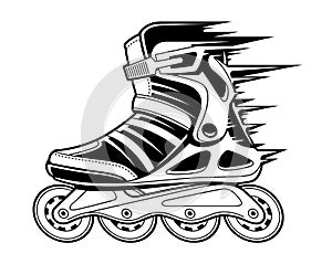 Inline Roller Skate in Motion