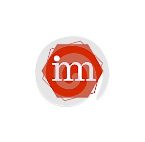 INM IN HEXAGON VECTOR. IM MONOGRAM. INM TYPOGRAPHY LOGO