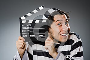 Inmate with movie