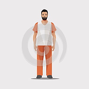 inmate vector flat minimalistic asset isolated illustration