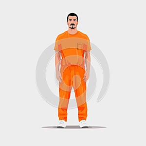 inmate vector flat minimalistic asset isolated illustration