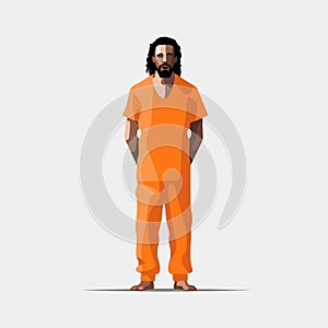 inmate vector flat minimalistic asset isolated illustration