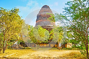 Inn Pagoda through the trees, Bagan, Myanmar