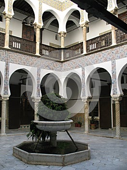 Inner architecture of Algerian Kasbah villa
